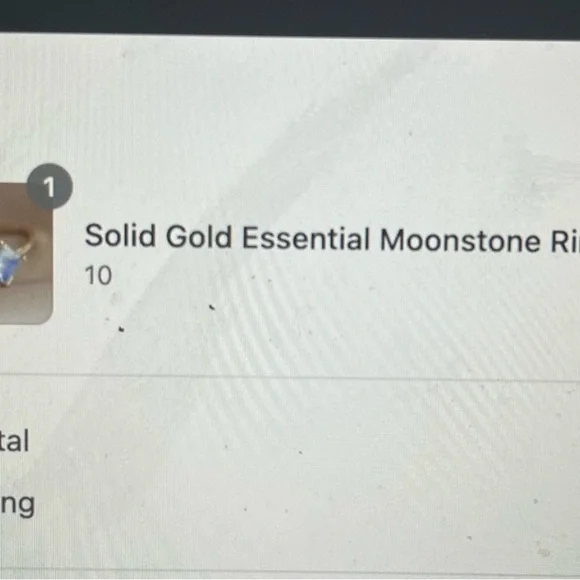 Local Eclectic Solid Gold Essential Moonstone Ring - Size 10 - Picture 7 of 7